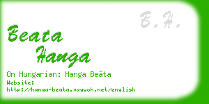 beata hanga business card